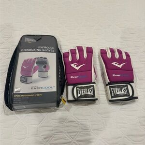 Everlast Evercool Pink and White Kickboxing Gloves
